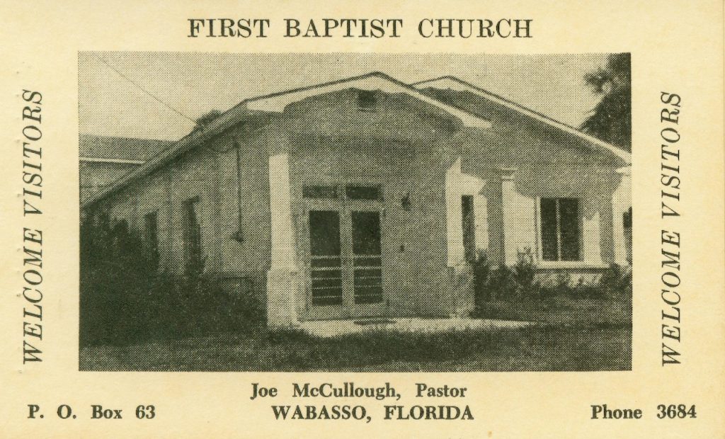 Wabasso First Baptist Church Florida Baptist Historical Society